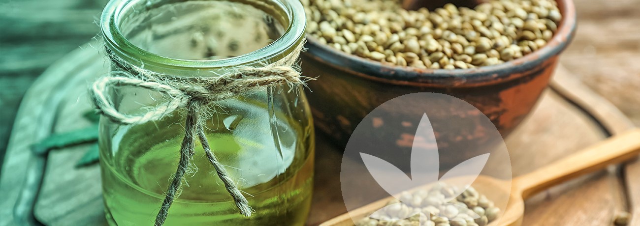 image of hemp seed and hemp seed oil